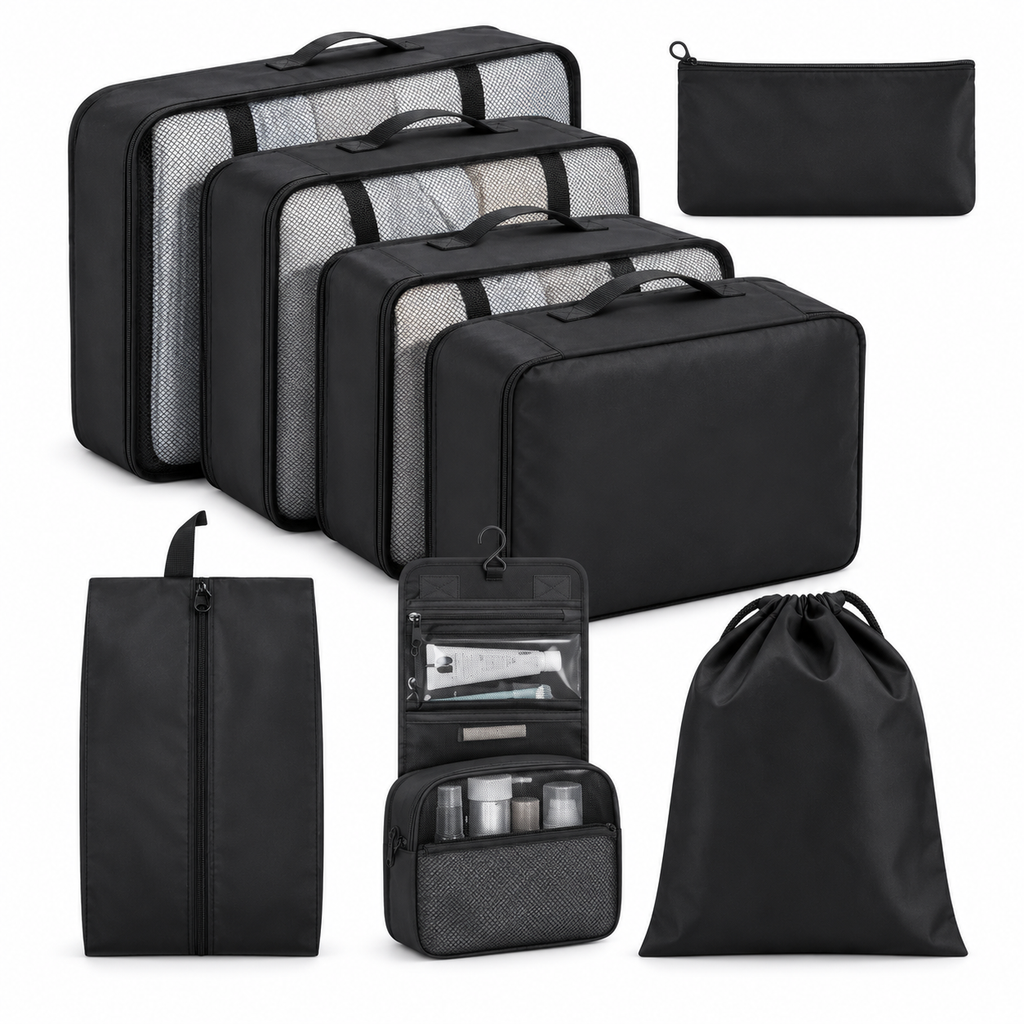 🧳 Packing Cubes | Mesh Fabric | Suitcases | Travelers | 8-Piece Set
