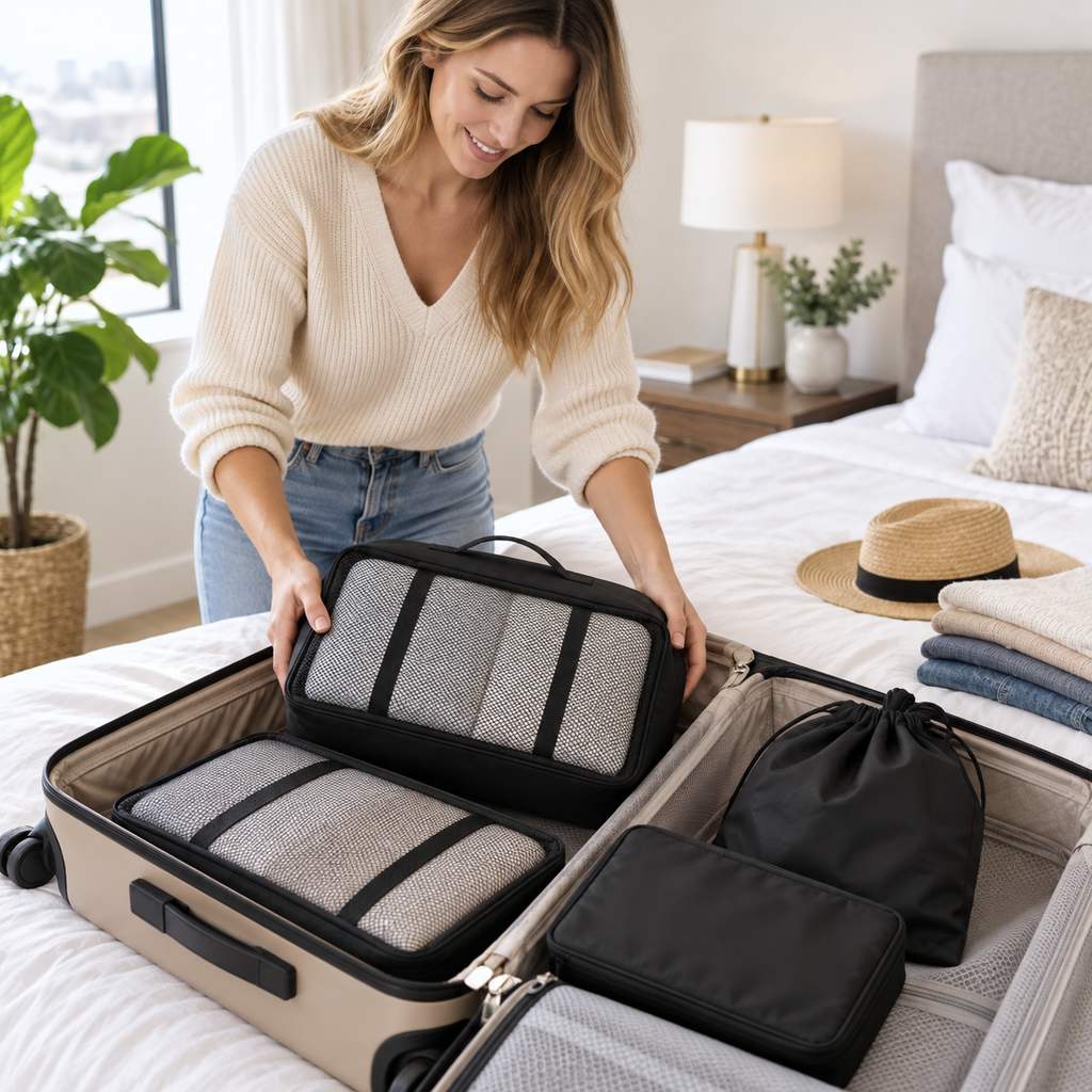 🧳 Packing Cubes | Mesh Fabric | Suitcases | Travelers | 8-Piece Set