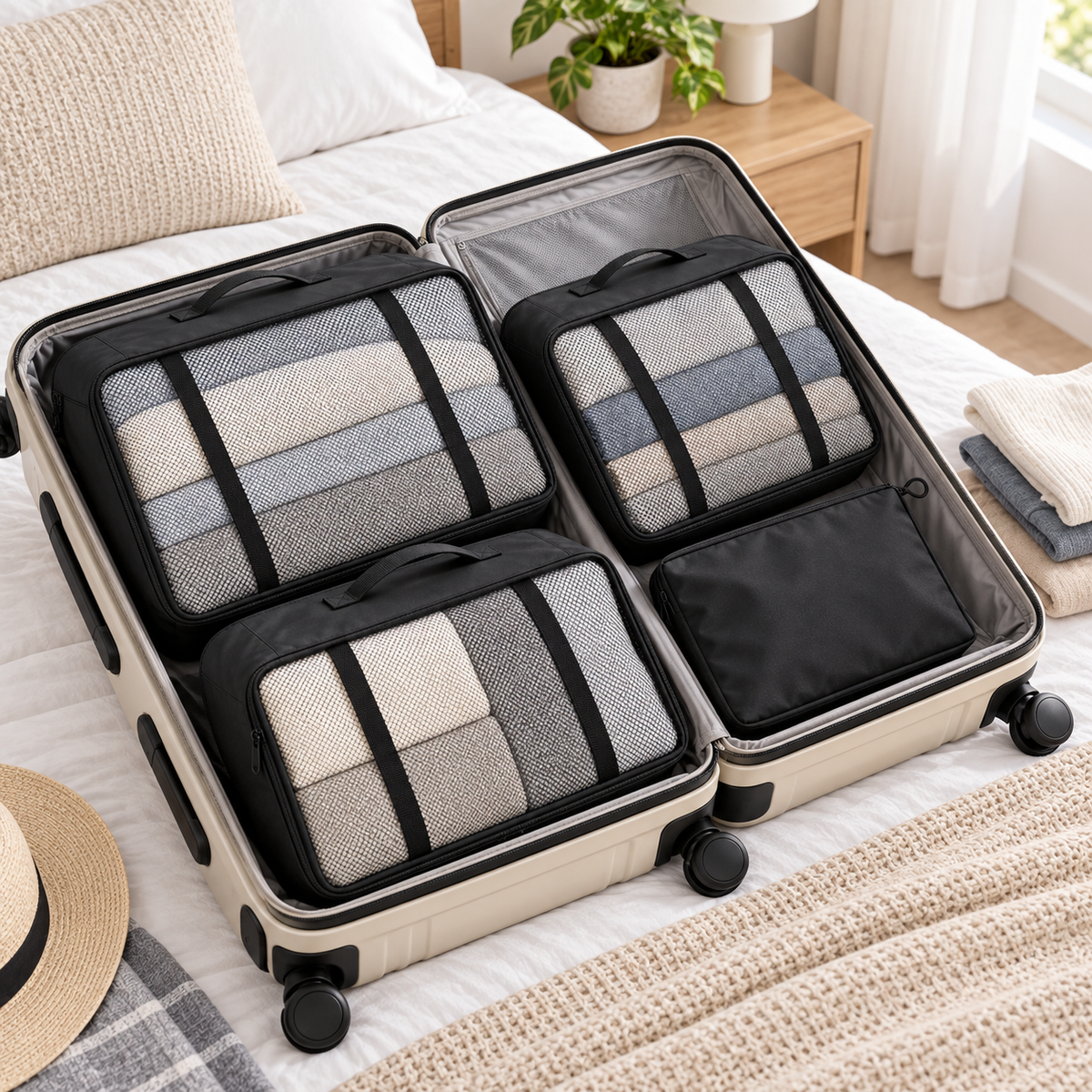 🧳 Packing Cubes | Mesh Fabric | Suitcases | Travelers | 8-Piece Set