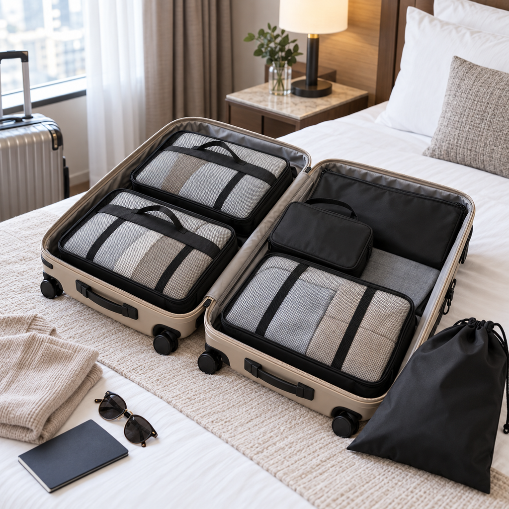 🧳 Packing Cubes | Mesh Fabric | Suitcases | Travelers | 8-Piece Set