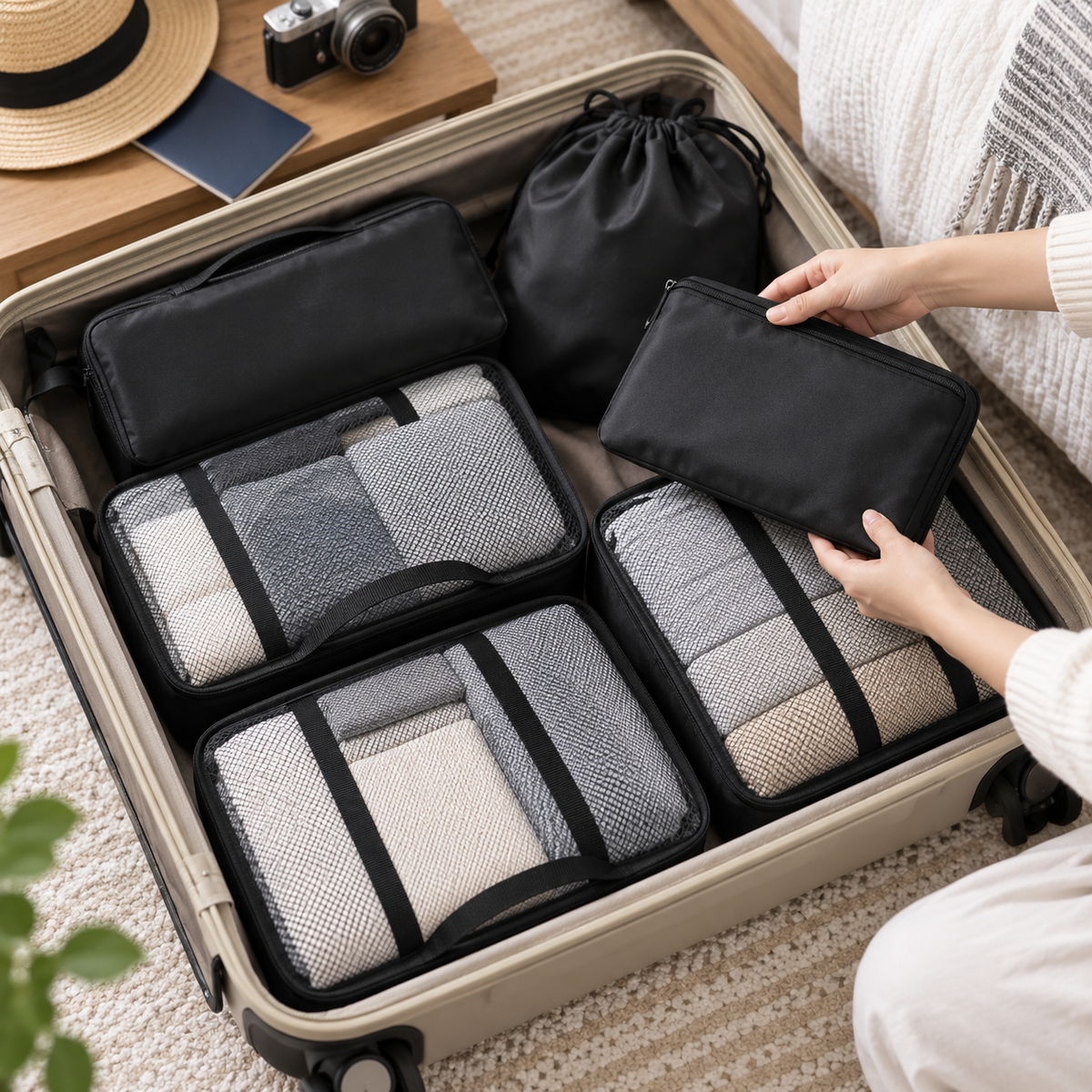 🧳 Packing Cubes | Mesh Fabric | Suitcases | Travelers | 8-Piece Set