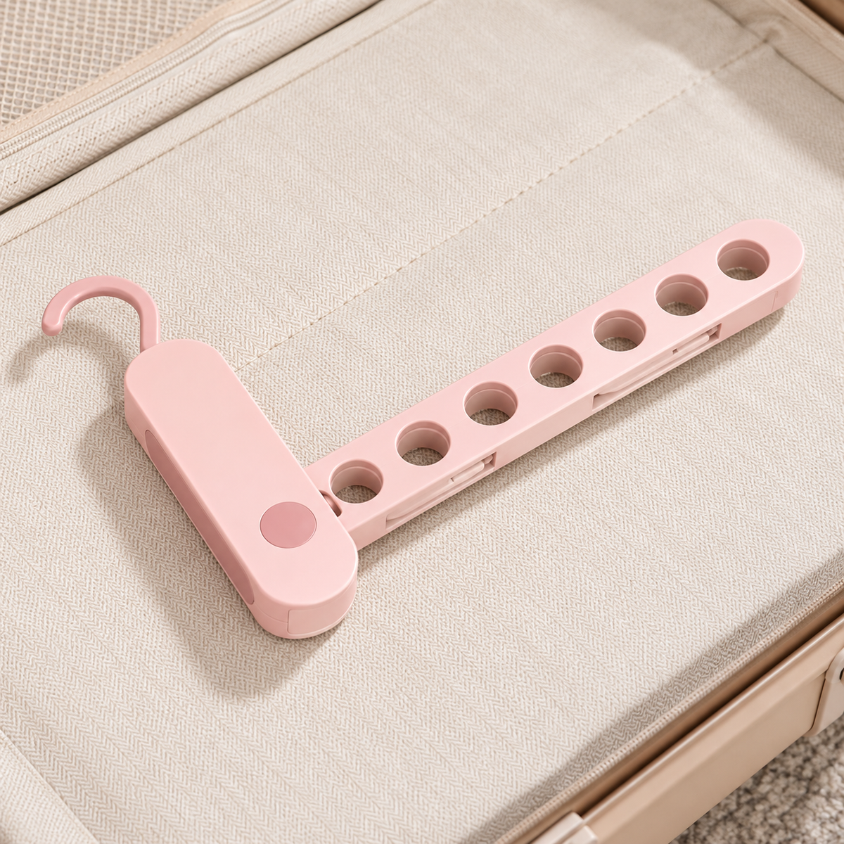 🧳 Folding Hanger | Durable Plastic | Travel | Frequent Travelers | 7-Hole Design