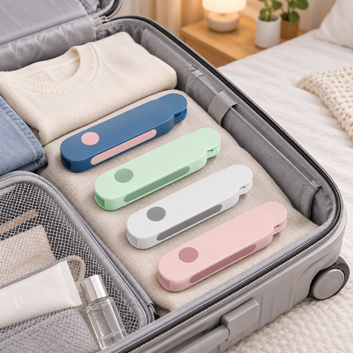 🧳 Folding Hanger | Durable Plastic | Travel | Frequent Travelers | 7-Hole Design