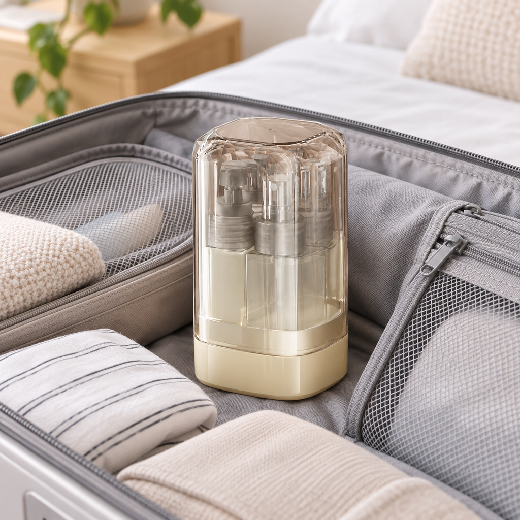 🧴 Travel Dispenser | Clear Plastic | Toiletries | Travelers | 4-in-1 Design