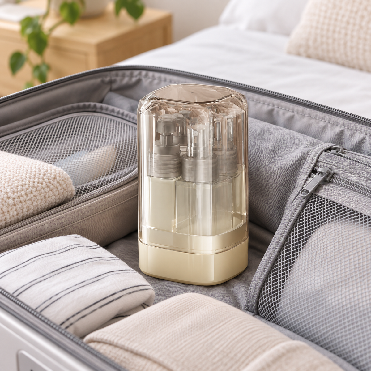 🧴 Travel Dispenser | Clear Plastic | Toiletries | Travelers | 4-in-1 Design