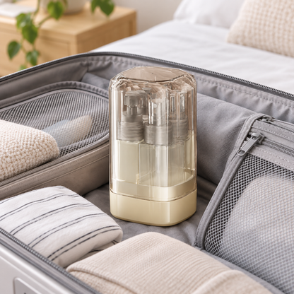 🧴 Travel Dispenser | Clear Plastic | Toiletries | Travelers | 4-in-1 Design