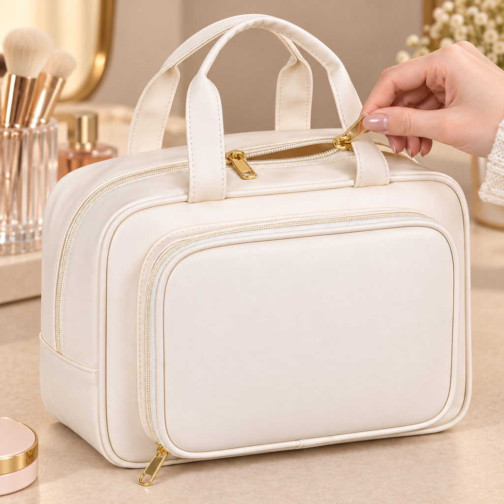 💄 Makeup Bag | PU Leather | Travel | Women | Elegant Carry