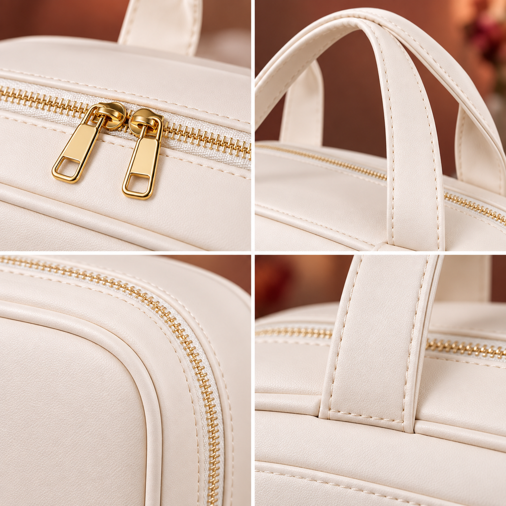 💄 Makeup Bag | PU Leather | Travel | Women | Elegant Carry