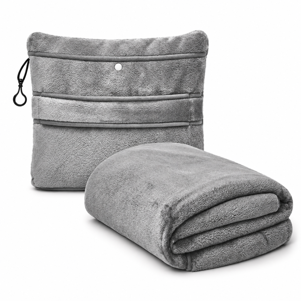 🧣 Travel Blanket | Plush Fleece | Flights | Travelers | Packable Warmth