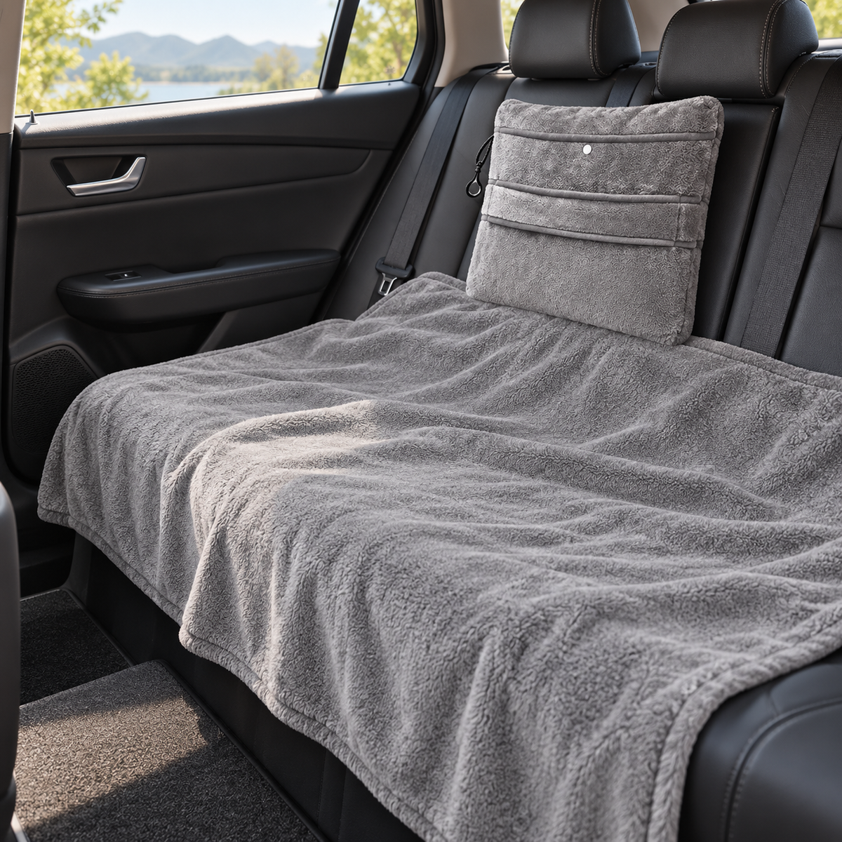 🧣 Travel Blanket | Plush Fleece | Flights | Travelers | Packable Warmth