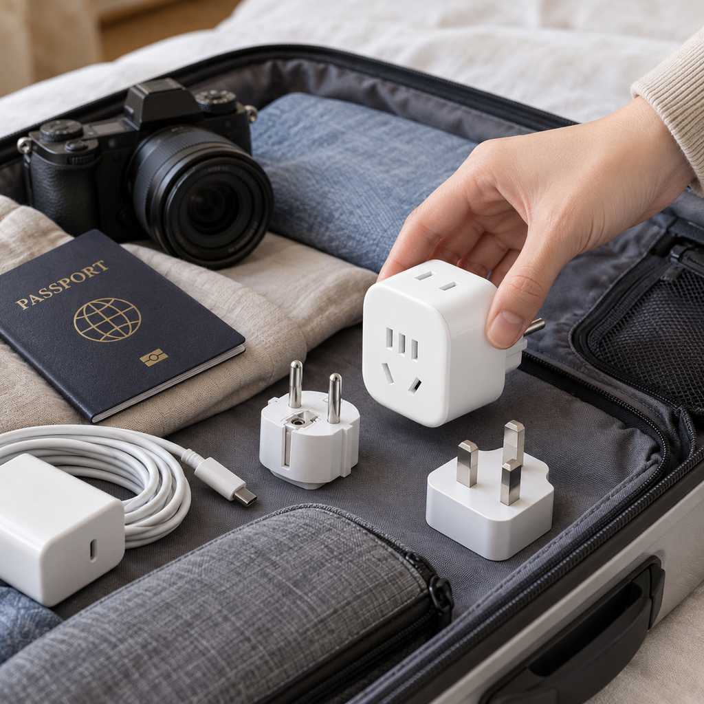 🔌 Travel Adapter | ABS | Trips | Travelers | Compact Universal Design