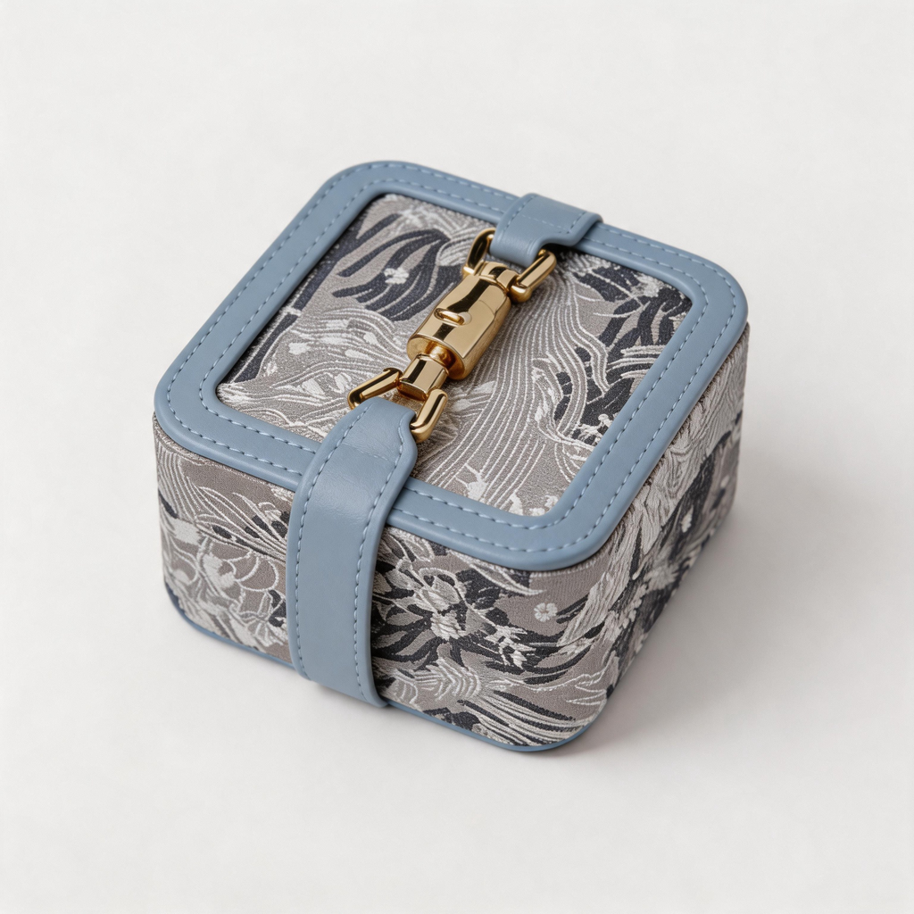 💎 Jewelry Organizer | Jacquard PU | Travel | Her | Compact Elegance