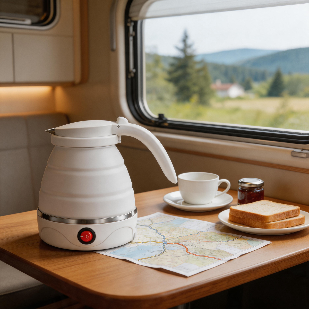 ☕ Travel Kettle | Silicone | Hotels & Trips | Travelers | Foldable Design