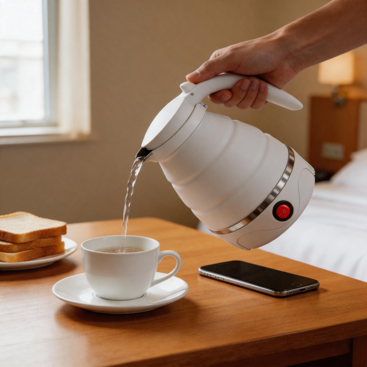 ☕ Travel Kettle | Silicone | Hotels & Trips | Travelers | Foldable Design