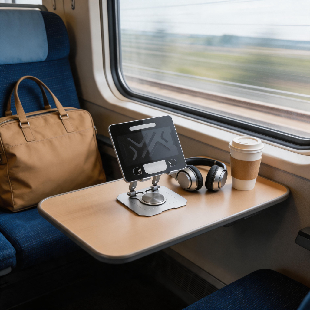 🧭 Tablet Stand | Metal | Travel | Travelers | Flexible Viewing Angle