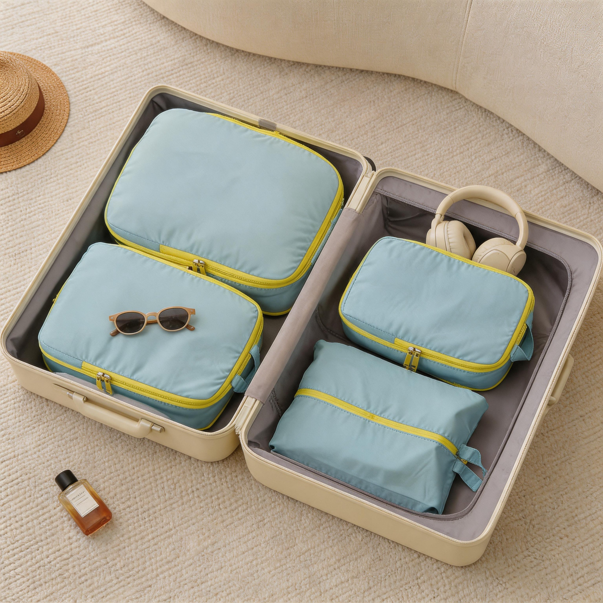 🧳 Packing Cubes | Lightweight Fabric | Travel | Travelers | 4-Piece Set