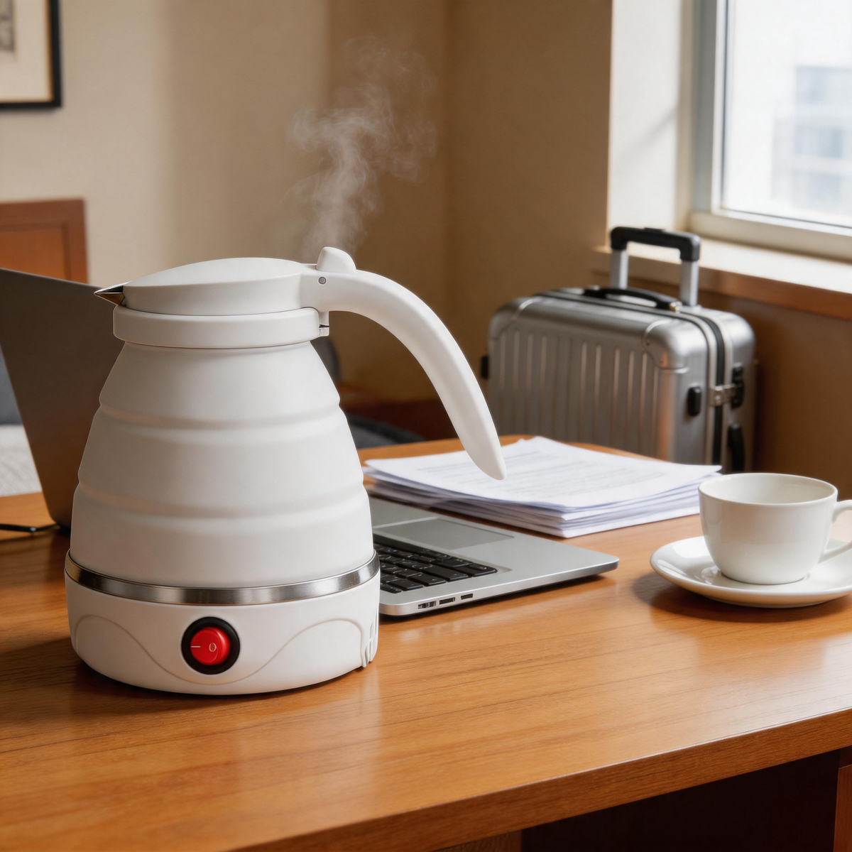 ☕ Travel Kettle | Silicone | Hotels & Trips | Travelers | Foldable Design