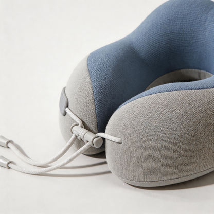✈️ Travel Neck Pillow | Soft Fabric | Flights | Travelers | Dual-Tone Comfort