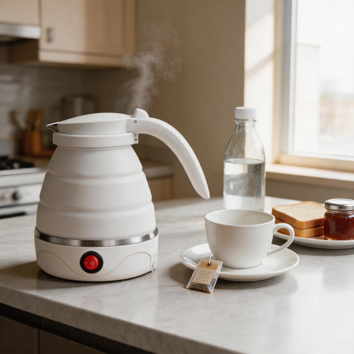 ☕ Travel Kettle | Silicone | Hotels & Trips | Travelers | Foldable Design