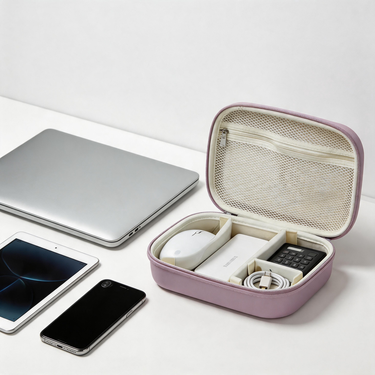 💻 Tech Organizer | Hard Shell | Travel | Professionals | Smart Compartments