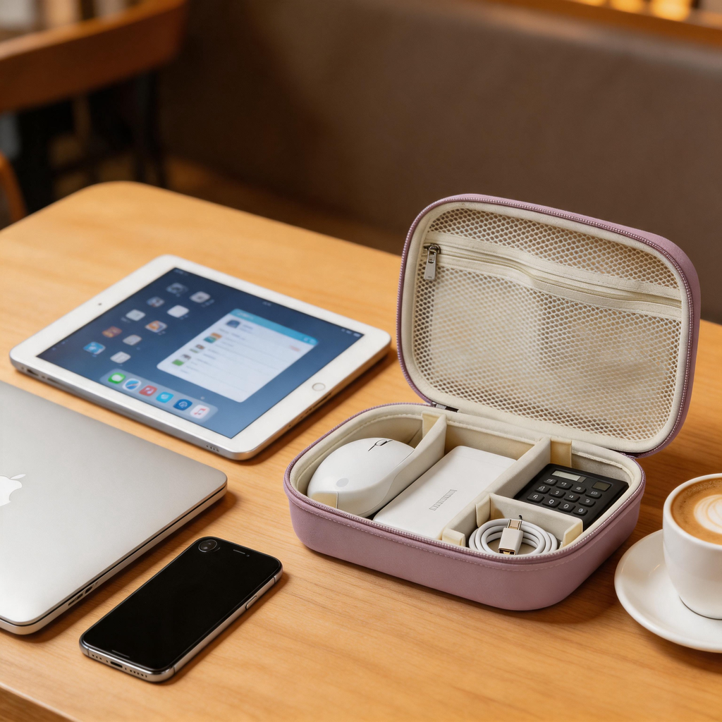 💻 Tech Organizer | Hard Shell | Travel | Professionals | Smart Compartments