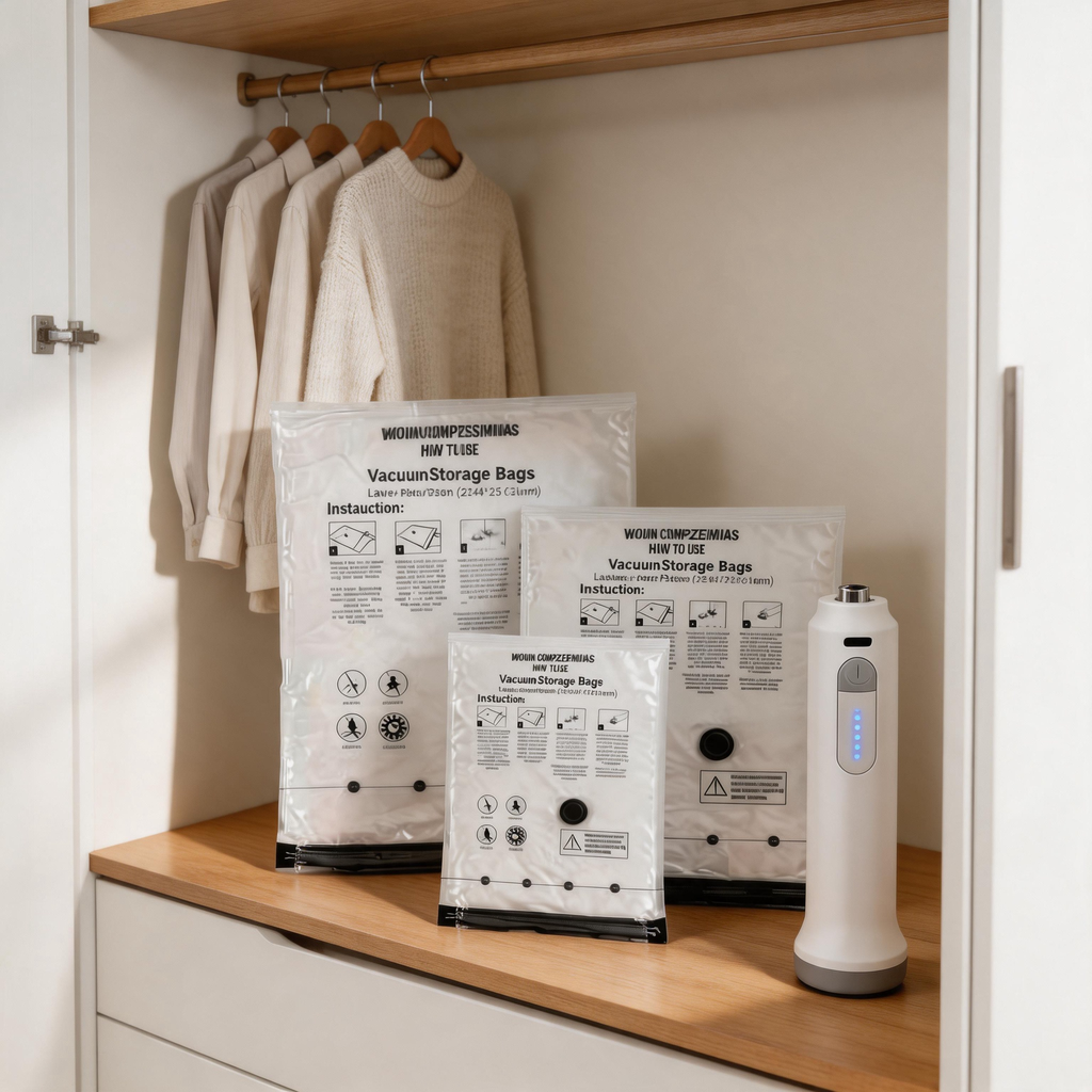 🧳 Vacuum Storage Bags | Clear Film | Travel | Travelers | Electric Pump