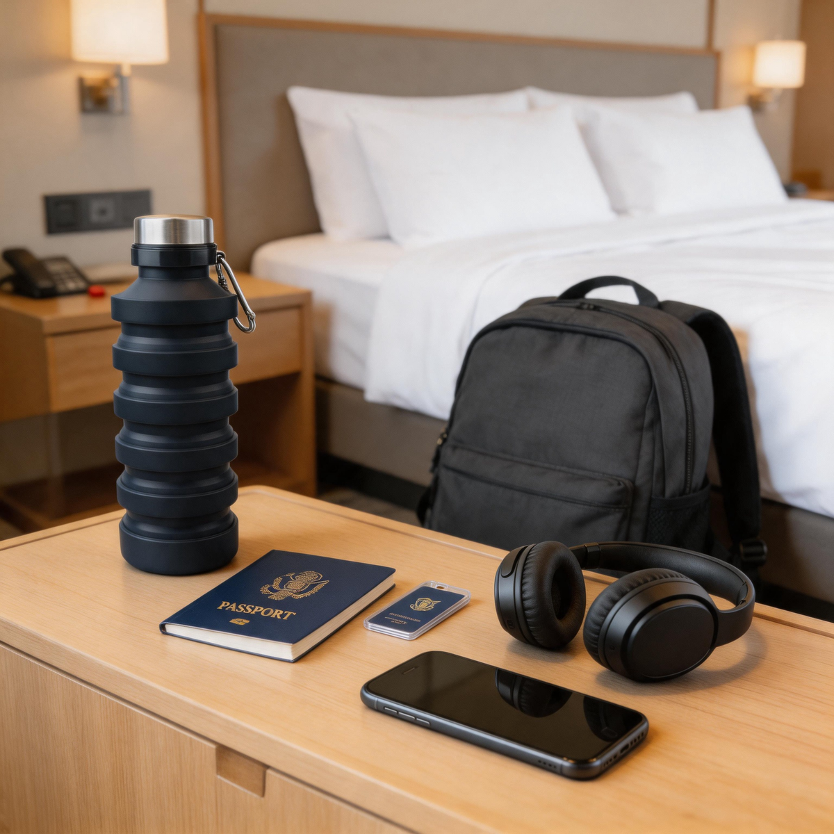 💧 Travel Hydration | Silicone | Trips | Travelers | Space-Saving Foldable Bottle