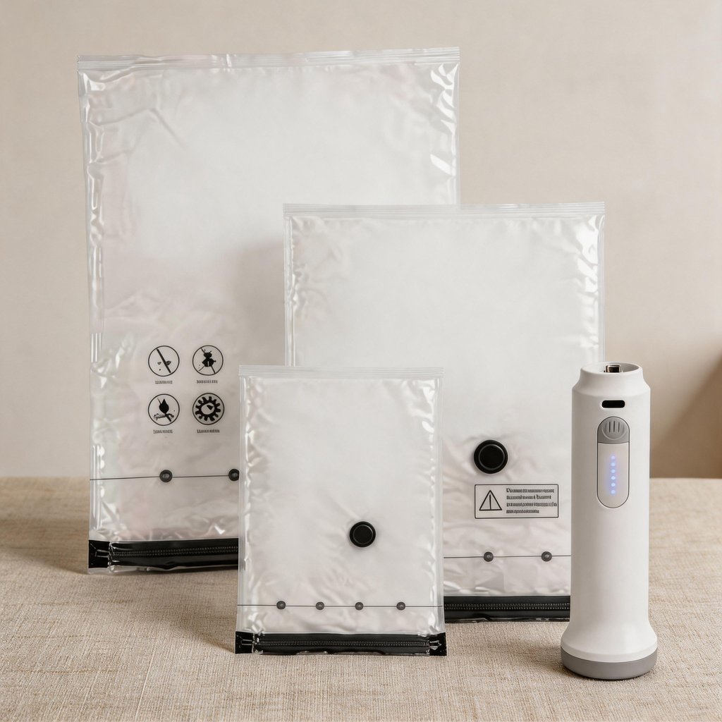 🧳 Vacuum Storage Bags | Clear Film | Travel | Travelers | Electric Pump