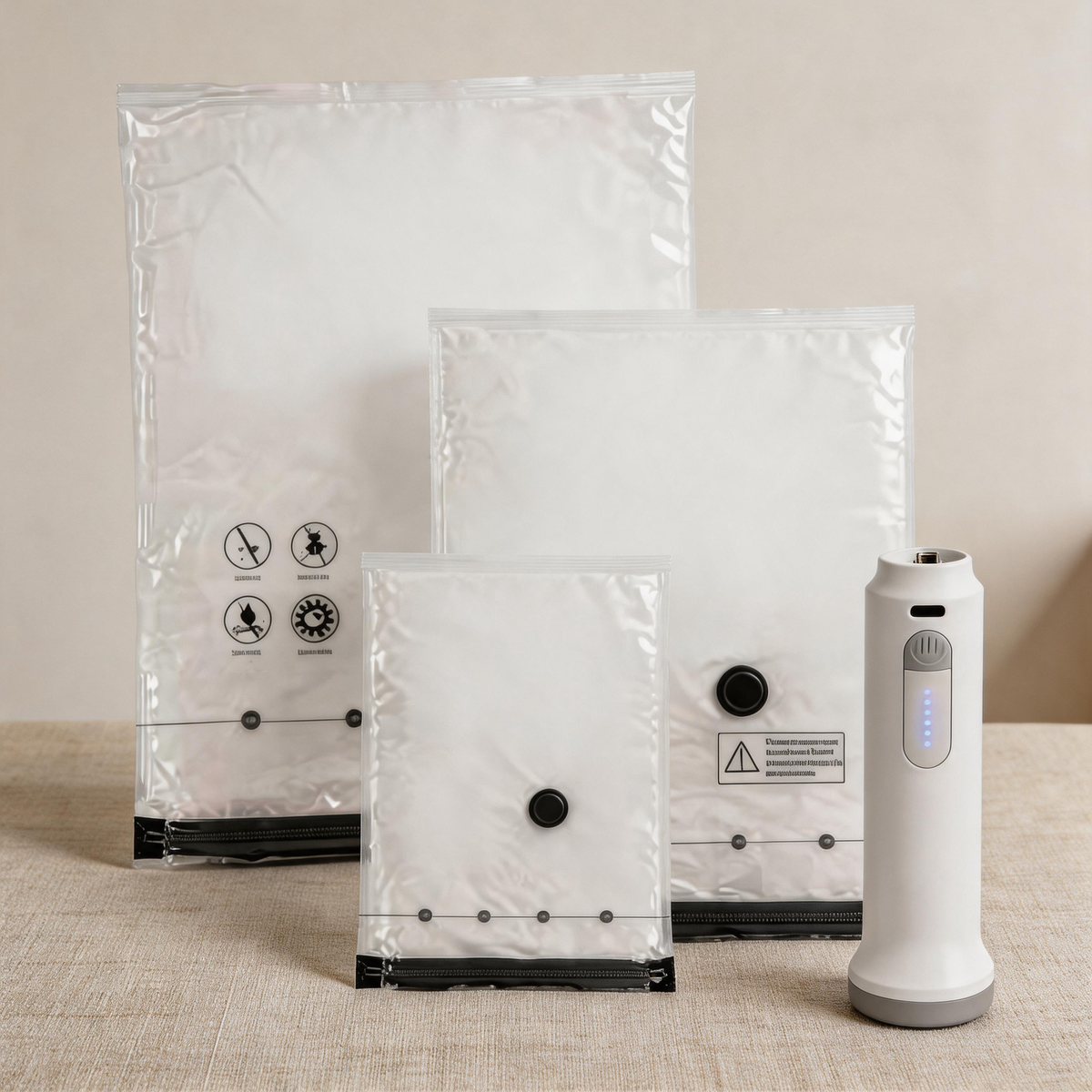 🧳 Vacuum Storage Bags | Clear Film | Travel | Travelers | Electric Pump