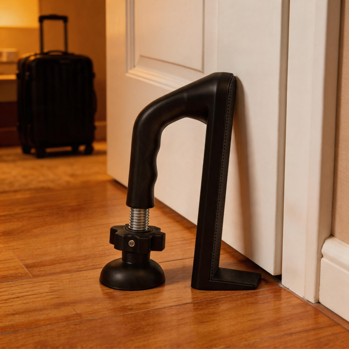 🛡 Travel Door Stopper | Metal | Hotels | Travelers | Adjustable Security