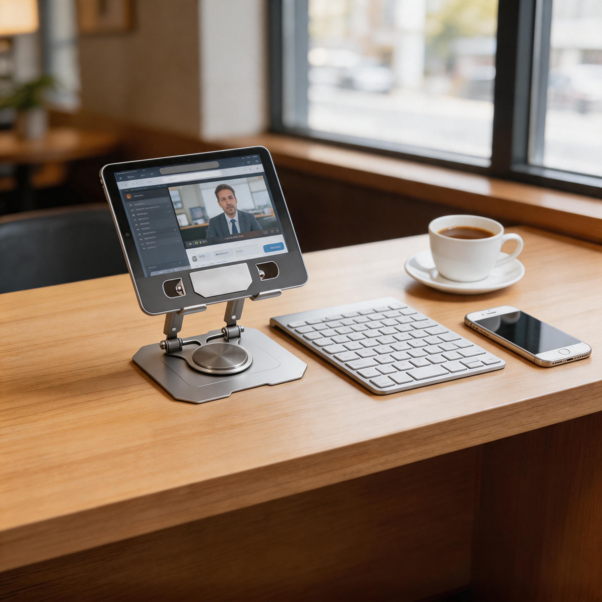 🧭 Tablet Stand | Metal | Travel | Travelers | Flexible Viewing Angle