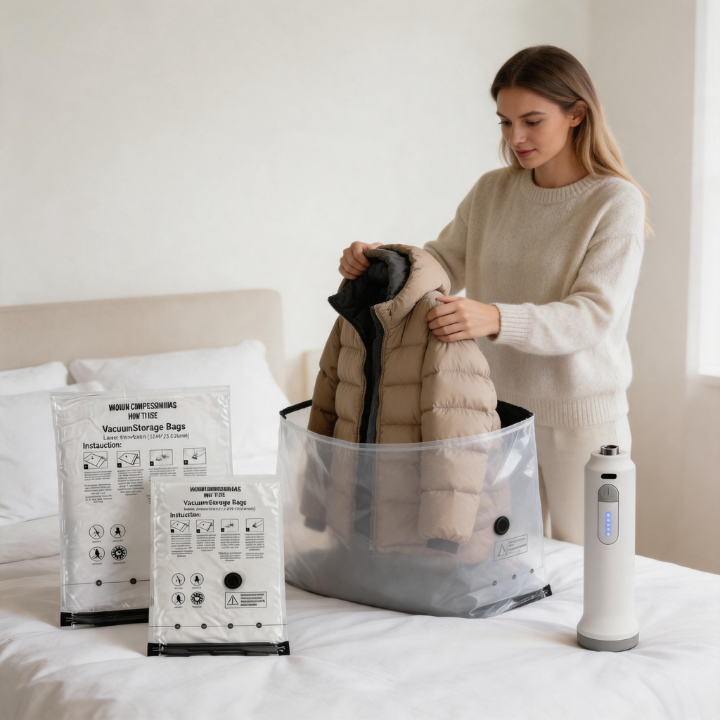 🧳 Vacuum Storage Bags | Clear Film | Travel | Travelers | Electric Pump