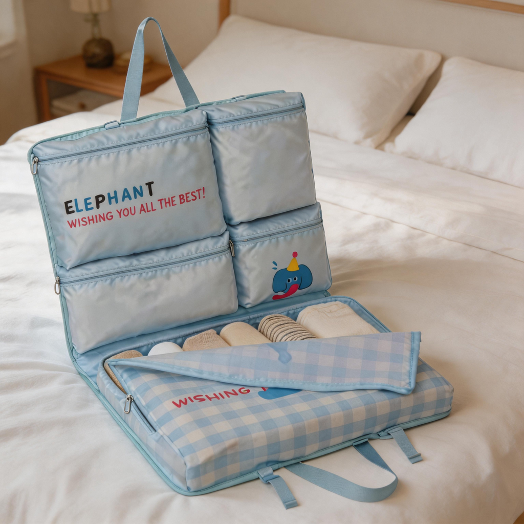 🎒 Travel Organizer | Soft Fabric | Packing | Families | 6-in-1 Design