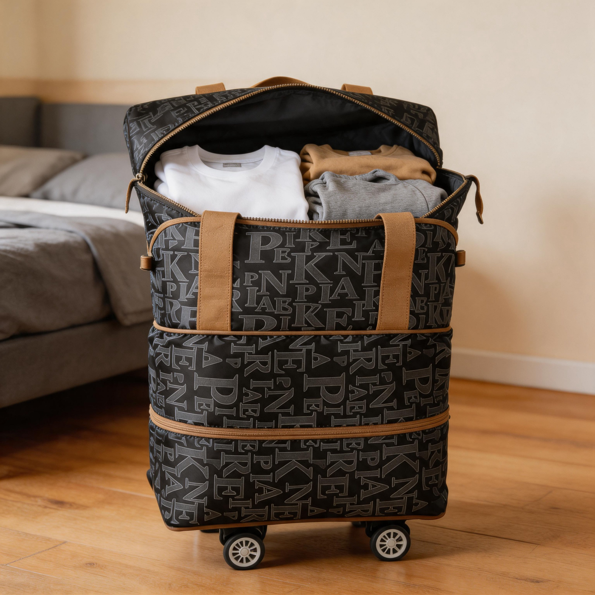 🧳 Travel-Ready | Lightweight Fabric | Trips | Travelers | Expandable Rolling Storage