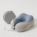 ✈️ Travel Neck Pillow | Soft Fabric | Flights | Travelers | Dual-Tone Comfort