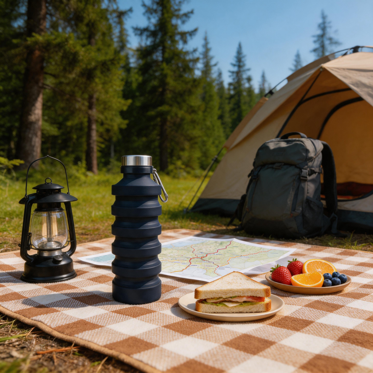 💧 Travel Hydration | Silicone | Trips | Travelers | Space-Saving Foldable Bottle