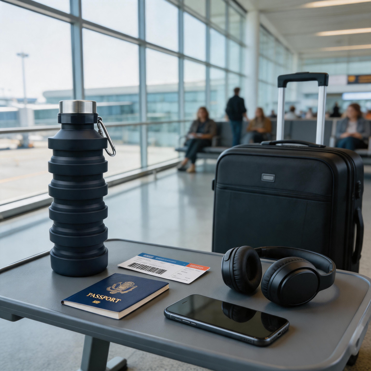 💧 Travel Hydration | Silicone | Trips | Travelers | Space-Saving Foldable Bottle