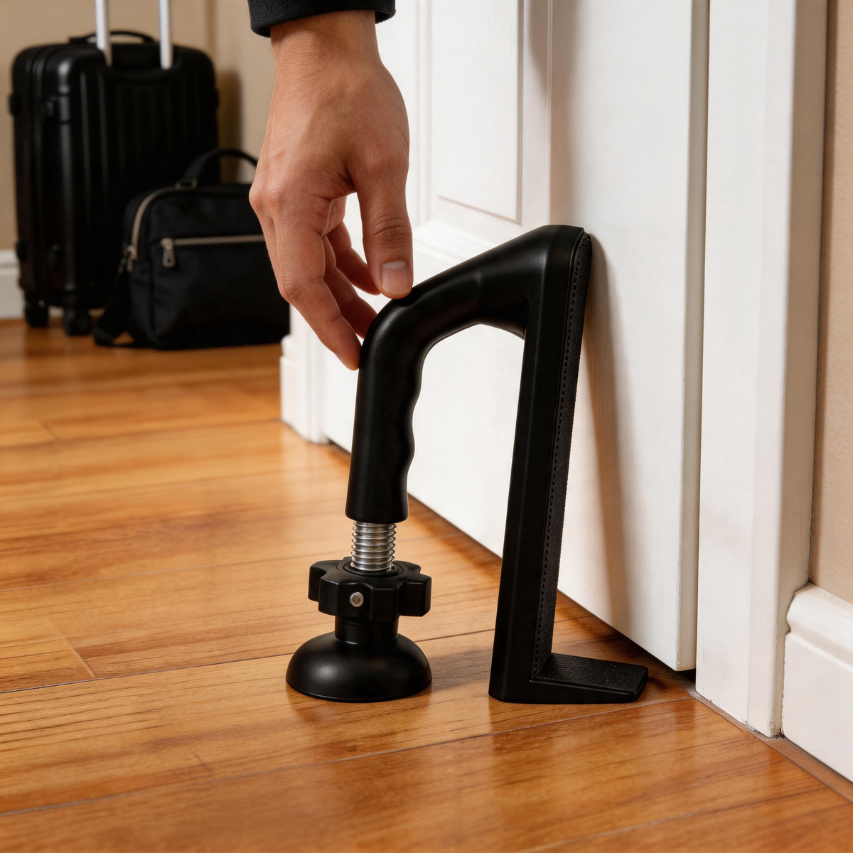 🛡 Travel Door Stopper | Metal | Hotels | Travelers | Adjustable Security